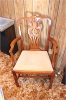 Walnut Sheraton arm chair, well made