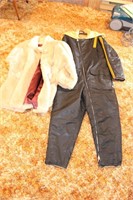 1 pc snowsuit and want-to-be fur coat