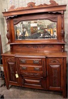 Furniture Antique English Buffet Cabinet