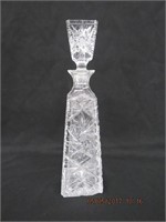 Bohemian pinwheel crystal wine decanter 13"H