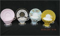 4 Cups and saucers - 2 Aynsley, Royal Stafford,