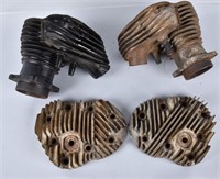 2-HARLEY DAVIDSON 45cc CYLINDERS and HEADS