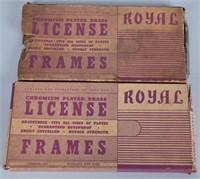 2-NOS MOTORCYCLE LICENSE PLATE FRAMES, BOXED