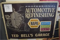 Vintage "Ted Bell's Garage" Sign