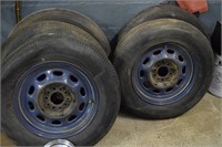 5 Artillery Wheels for 1935 Plymouth w/Tires