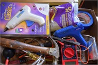 Tray of Tools-Glue Guns, Multi-Meter, Screwdrivers
