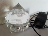 Lighted Glass Diamond Shape Glass