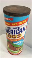 HALSAM Original Axe-Hewn Square American logs