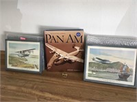 Qty of Vintage PAN AM Framed Pictures, An Aviation