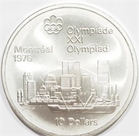Sterling Silver 1976 Montreal Olympics $10 Coin
