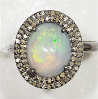 Sterling Silver Multi-Colored Opal and 80