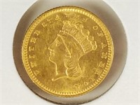 1871 GOLD INDIAN PRINCESS DOLLAR COIN HIGH GRADE