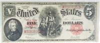 SER. 1907 WOOD CHOPPER $5 DOLLAR NOTE