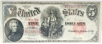 SER. 1907 WOOD CHOPPER $5 DOLLAR NOTE