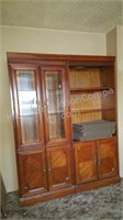 Beautiful Living Room Bookcase & Lighted Curio