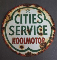 Vintage KoolMotor Cities Service Porcelain Sign