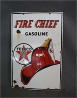1963 Texaco Fire Chief Gasoline Porcelain Sign