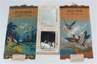 1950's Handpainted Twin Falls Ad Calendars plus