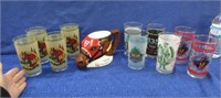 10 ky derby glasses & seabiscuit mug in box