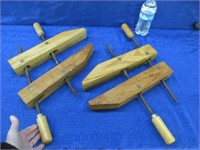 2 wooden 14-inch clamps