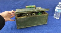 small green fishing box -reels -misc