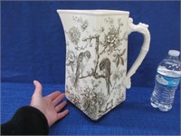 lg transfer antique 12in pitcher (serpeant handle)