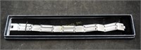 New Man's Solid Hinge Link Silver Bracelet 8 1/2"