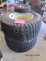 2 rear lawn and garden tractor tires