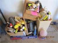 4 boxes of aerosols, cleaners, solvents
