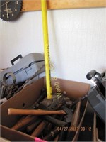 Box of hammers including one sledge and more