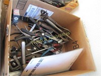 Box of pliers, vice grips and more