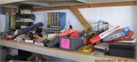 Contents of shelf: tools, fasteners,