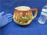 antique squatty pitcher (cherries)
