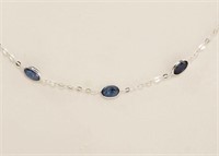 10kt White Gold Sapphire (9.00ct) Necklace