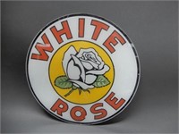 WHITE ROSE ADVERTISING GLASS