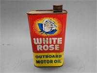 RARE WHITE ROSE OUTBOARD MOTOR OIL IMP. QT. CAN