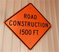 ROAD CONSTRUCTION 1500 FT SIGN