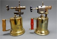 LOT OF 2 BRASS BLOW TORCHES