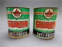 LOT OF 2 SUPERTEST SHURONE ANTI-FREEZE CANS