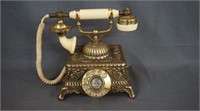 1974 Brass French Victorian Rotary Dial Telephone