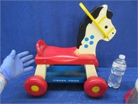 1976 fisher-price toy horse on wheels - usa