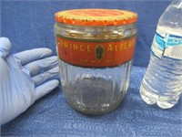 old "prince albert" glass tobacco jar & lid