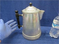 antique aluminum coffee pot (wooden handle)