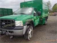 2007 FORD F-550 4X4 DUAL WHEEL DUMPING CHIP BODY W