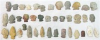 Collection of Indiana Arrowheads and Scrapers