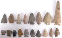 Collection of Indiana Arrowheads and Scrapers