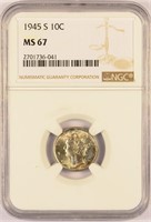3 Points To Perfection 1945-S Mercury Dime.