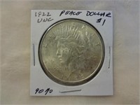 1922 Silver US Peace Dollar
