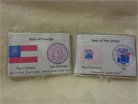 2 Silver State Coins Georgia & New Jersey