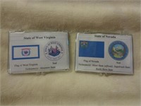 2 Silver State Coins West Virginia & Nevada